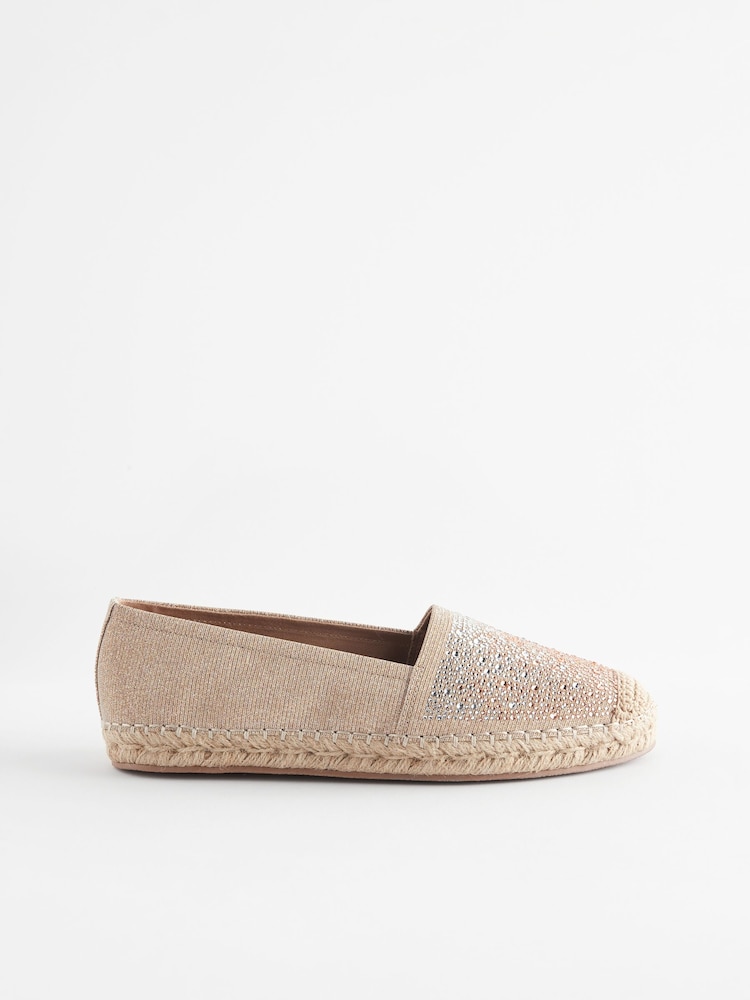 Flat Espadrilles Gold