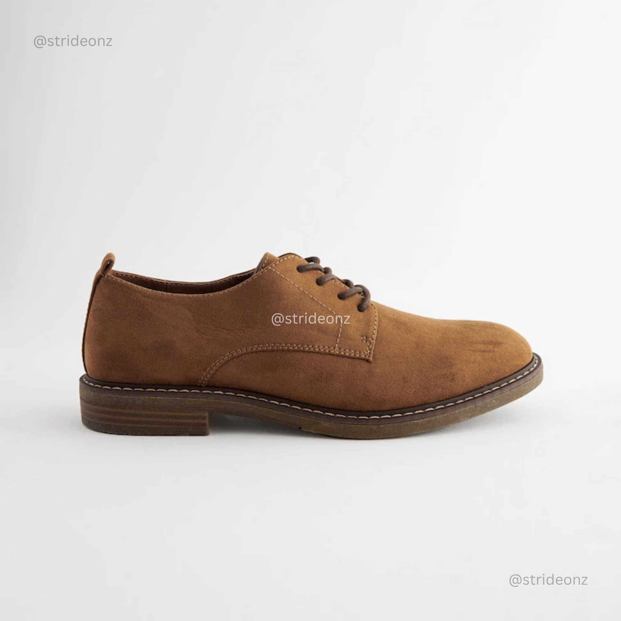 Tan Brown Suedette Derby